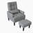 Modern Design Living Room Recliner Soft Cozy Sofa Chair With Ottoman-2053131772
