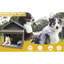Chenil pour chien gris avec intérieur isolé
