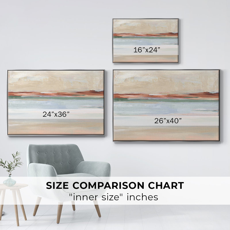 Sienna Horizon II " Sienna Horizon II ", 25" H x 37" W x 2" D, Silver Framed Canvas