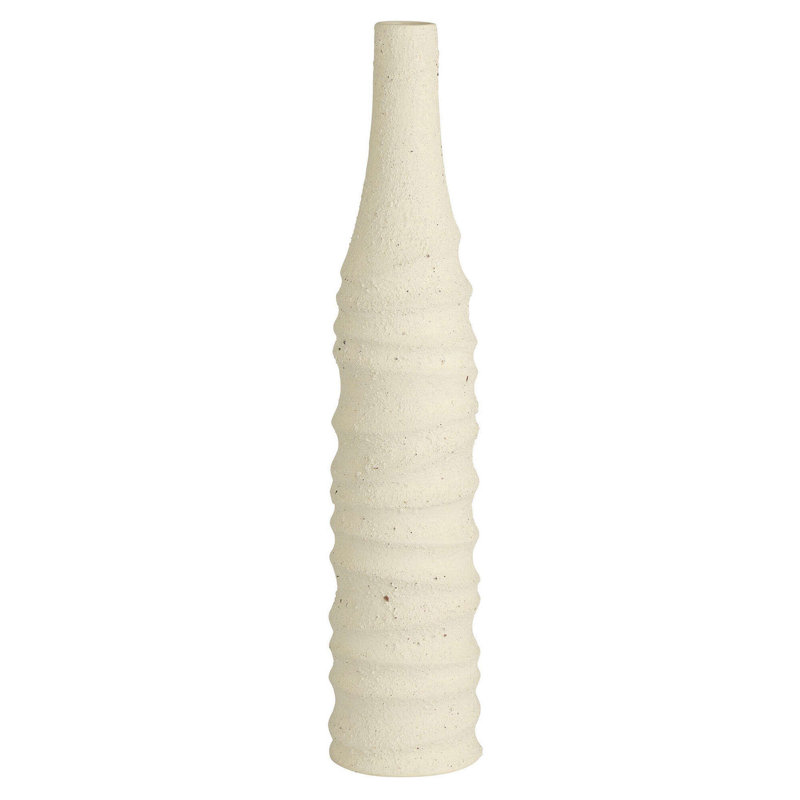 Vase de plancher Aaris, H 24 po x l 5 po x P 5 po, Crème, crème