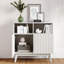 80cm Compact Small Sideboard, Ribbed Door Storage Cabinet-1353864434