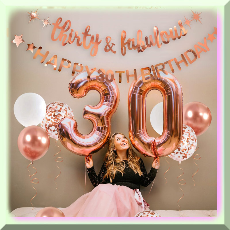 Shimmering Rose Gold 19th Birthday Celebration Kit