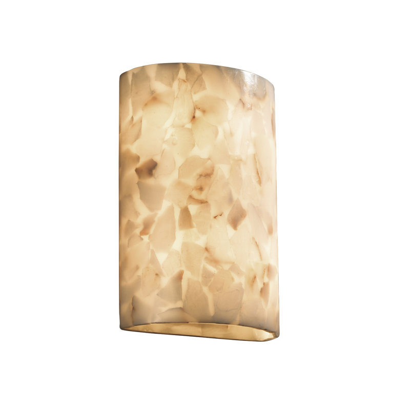 Krimhilde Resin Flush Mounted Sconce, 12.5" H x 8" W x 8" D, 40W, Small Cylinder Wall Sconce
