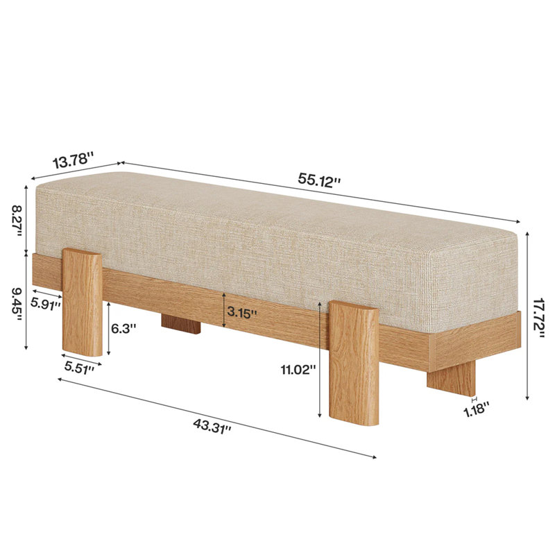Bancs de cuisine rembourrés (avec banc inclus)