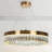  Shymir Gold Crystal Drum Integrated LED Chandelier