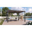 Pergolas en aluminium 12 'x 20' avec persiennes réglables et drainage caché, pergola d'extérieur en métal robuste pour la cour, au bord de la piscine-111448497-97239173