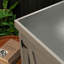 Potting Bench With Storage Cabinet And Metal Table Top For Outdoor Patio-1705503304