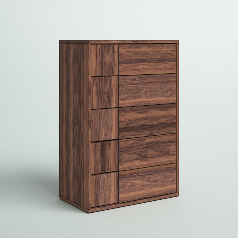 Commode 5 tiroirs Amanda, Noyer