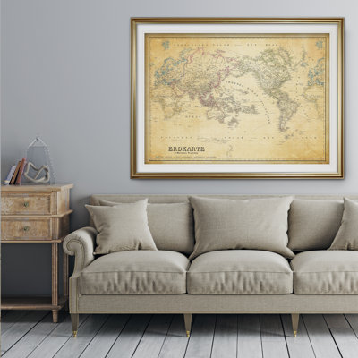 " Vintage World Map IV' Parchement' "