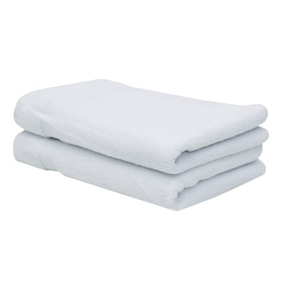 Ensemble de serviettes à main 100% coton Splash Splash, essuie-mains absorbants doux 550 g / m² pour salle de bain, spa et usage quotidien, certifié OEKO-TEX, paquet de 2, blanc