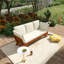 Outdoor Patio Wooden Daybed Sofa Chaise Lounge With Cushions