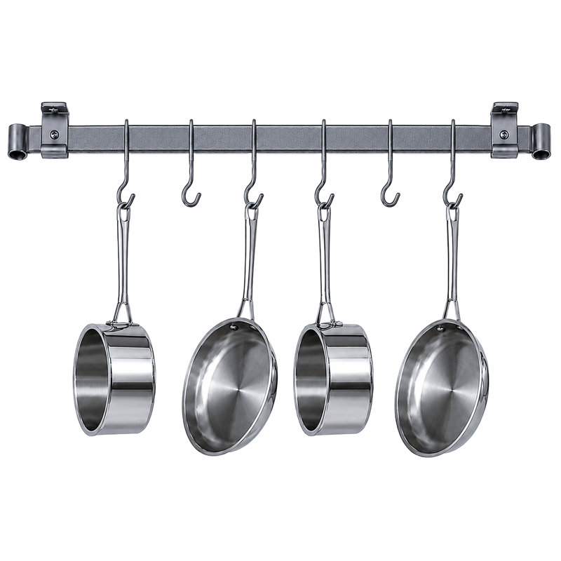 Handcrafted Low Ceiling Bar Hammered Steel, 5.5" H x 36" W x 2" D