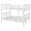 Lit superposé double élégant en bois massif pour chambres et chambres d'amis