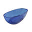 Baignoire de trempage ovale bleue transparente, 64 pouces, autoportante, pour salle de bain