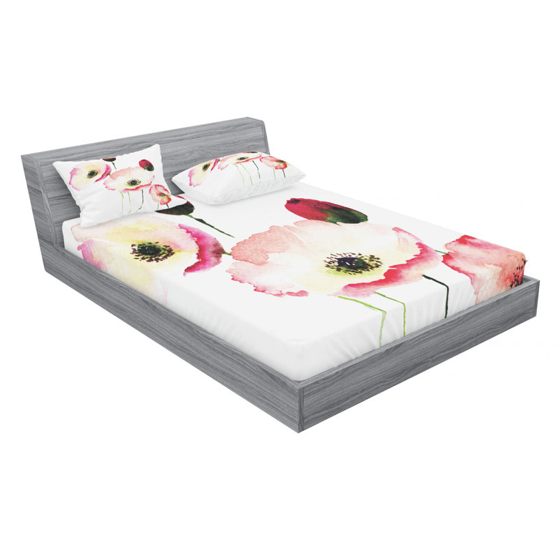 Microfiber Sheet Set, Queen Sheet Set with Fitted Sheet