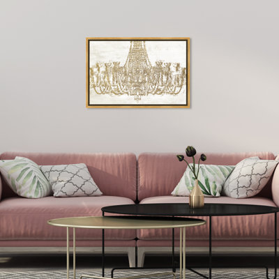 Glam Chandelier, impression sur toile tendue