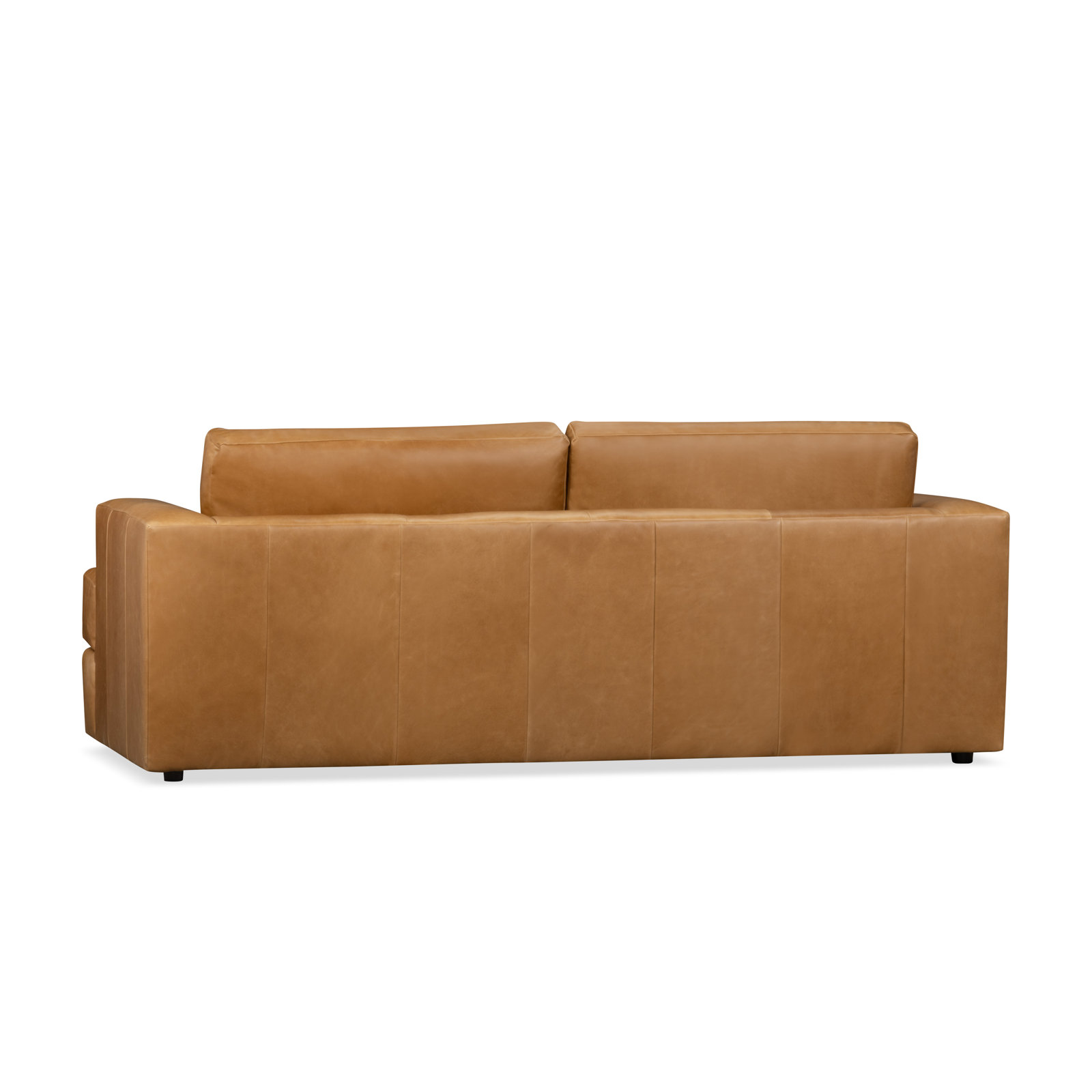 Cayden Genuine Leather Sofa, Bistro Saddle Genuine Leather, 34" H x 84" W x 41" D