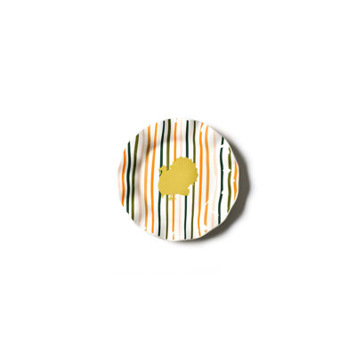 Turkey Stripes 8 Ruffle Plate
