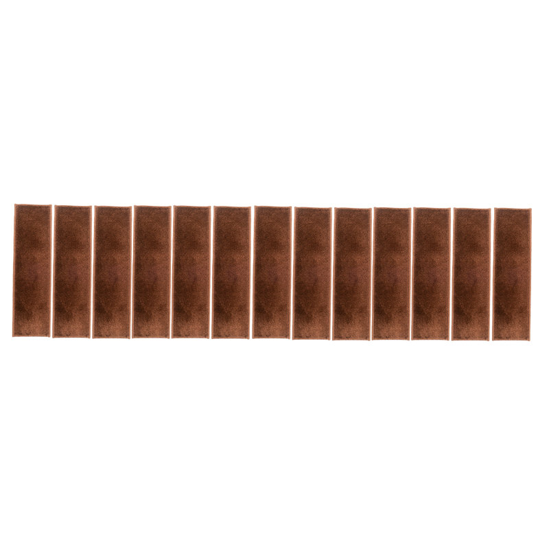 Tapis d'escalier antibactérien lavable sur mesure, Tapis de couloir 8,5 po x 26 po, Dark Biege