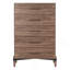 Commode à cinq tiroirs Tranquility, aucun assemblage requis, finition noyer