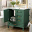 Ensemble de meuble-lavabo moderne 30 po avec lavabo, ensemble d'armoire, porte à fermeture douce et 3 tiroirs, structure en bois massif | Idée cadeau-114338929