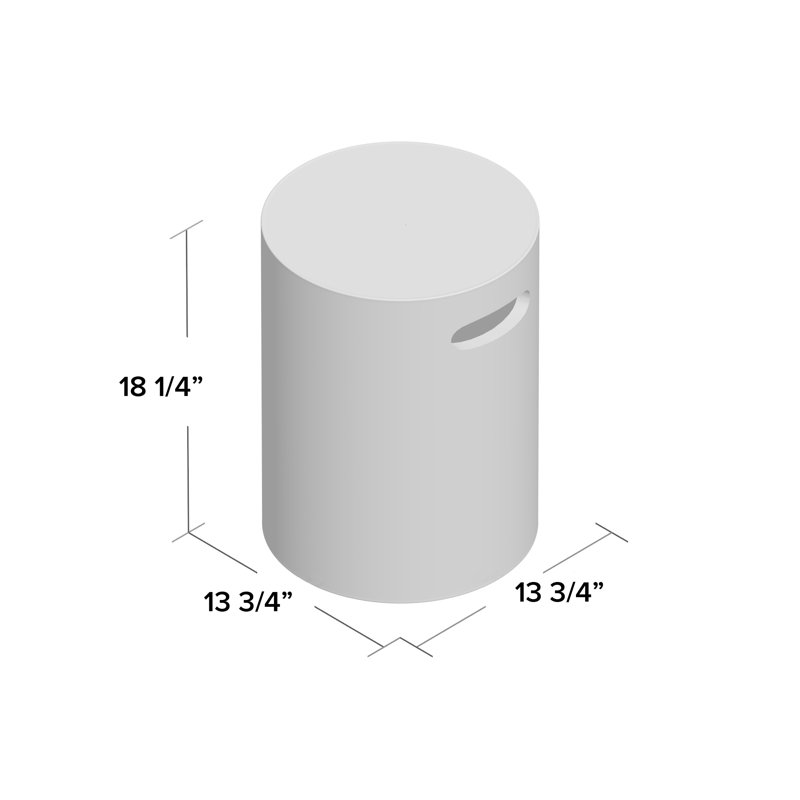 Mixx Cylinder Stool, Ivory