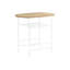 Petite table de salle à manger 32 pièces de L 32 po, plan de travail en stratifié naturel avec structure en métal blanc, coin-repas de cuisine contemporaine pour appartement, facile à nettoyer, petite, décorée, moulée, pour la cuisine,