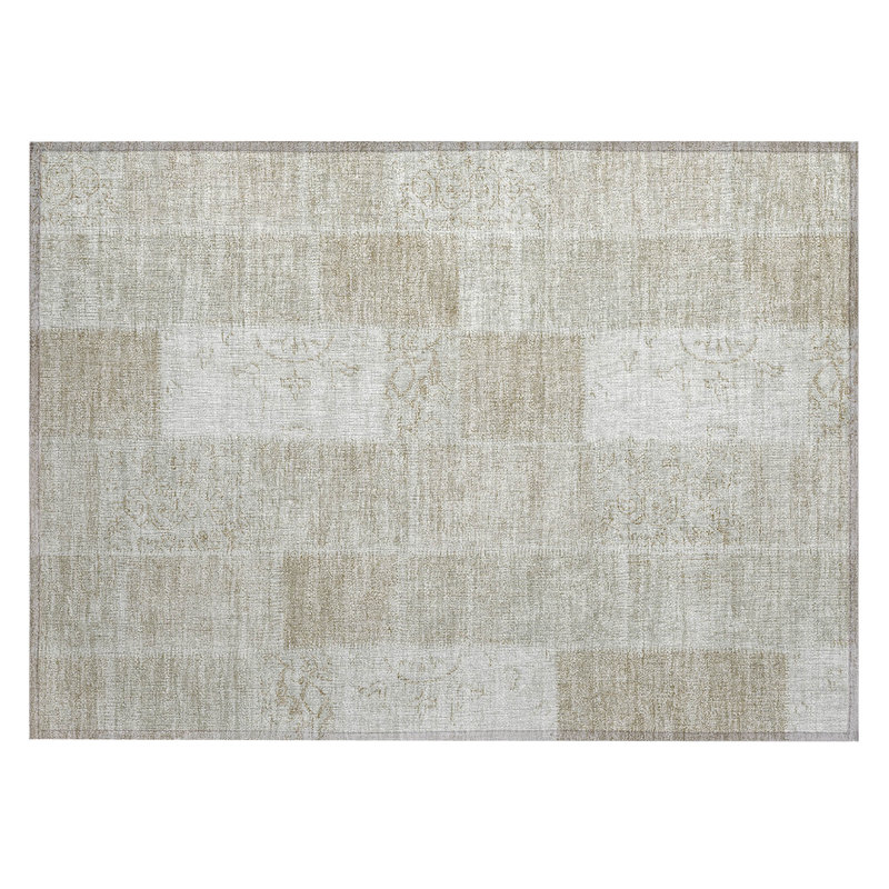 Tapis intérieur / extérieur Heffington avec envers antidérapant, Rectangle 1 pi 8 po x 2 pi 6 po