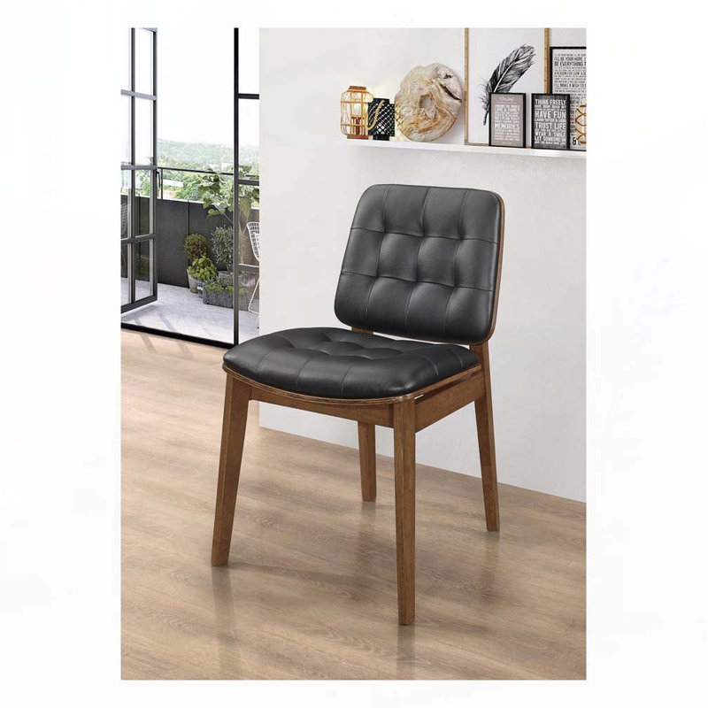 Tufted Leatherette Upholstered Dining Chairs