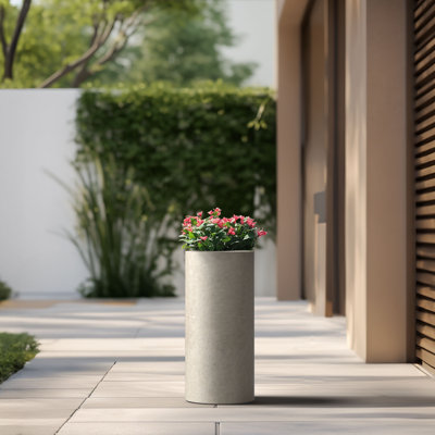 Large Concrete Round Planter / Pot With Drainage Holes