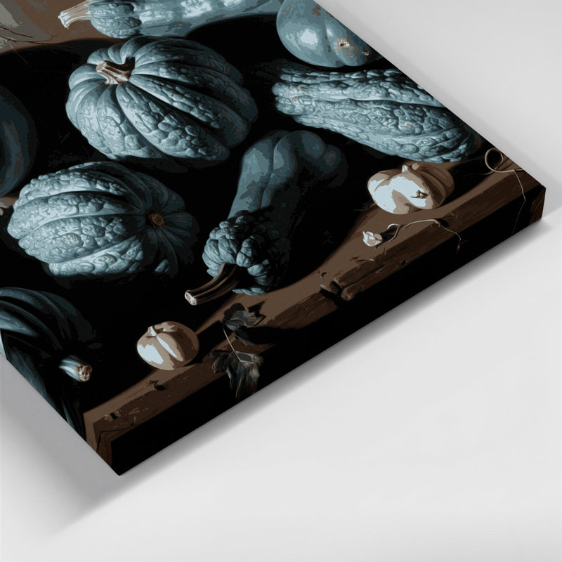 Légumes, art mural sur toile gris Hubbard, H 12 po x l 12 po