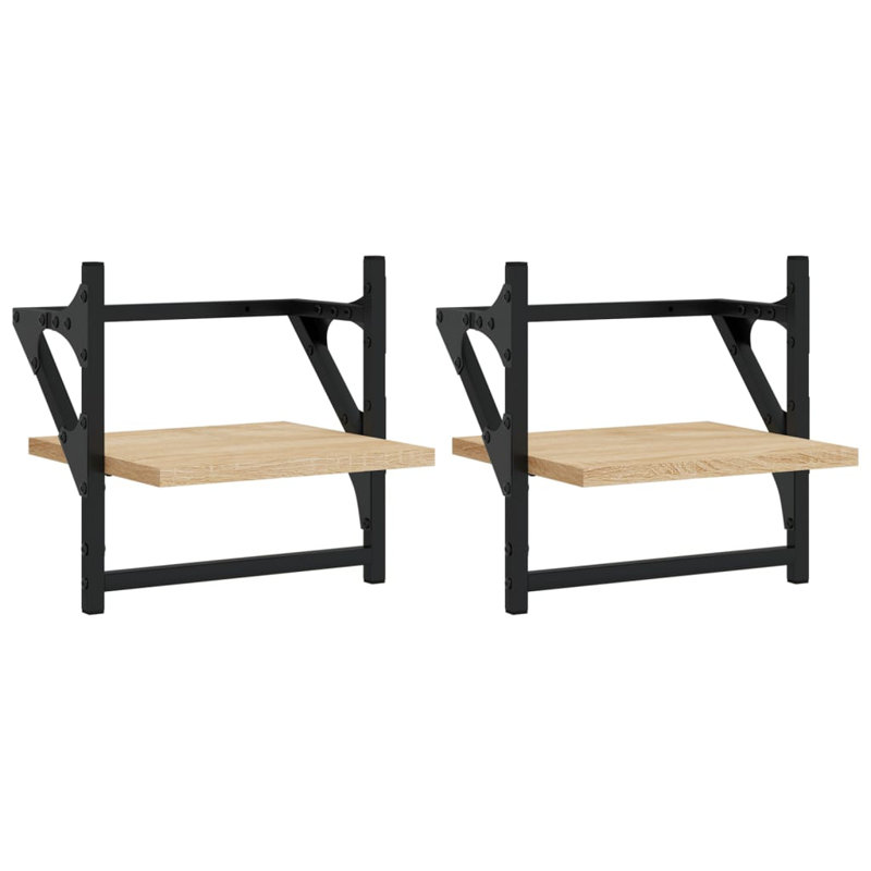 Shorthill 2 Piece Bracket Shelf, Sonoma Oak