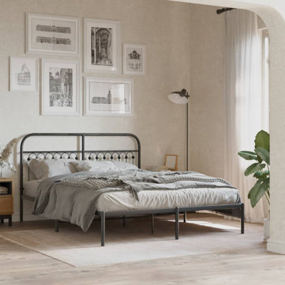 August Grove® Metal Bed Frame With Headboard