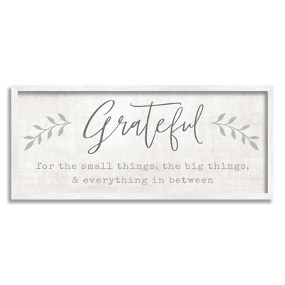 " Uplifting Gratitude Phrase Botanical Sprig " by Natalie Carpentieri