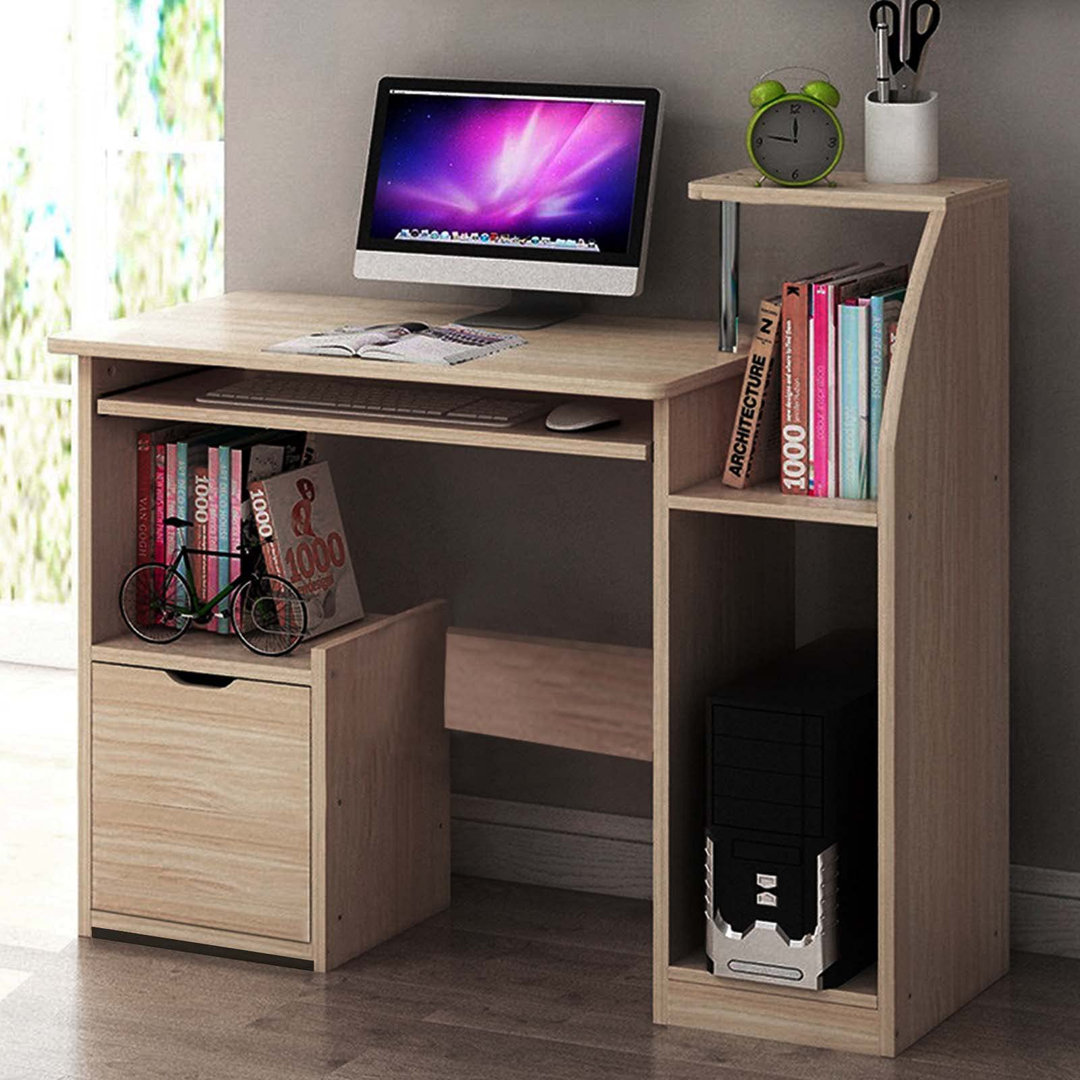 80Cm W Rectangle Computer Desk with Cabinet
