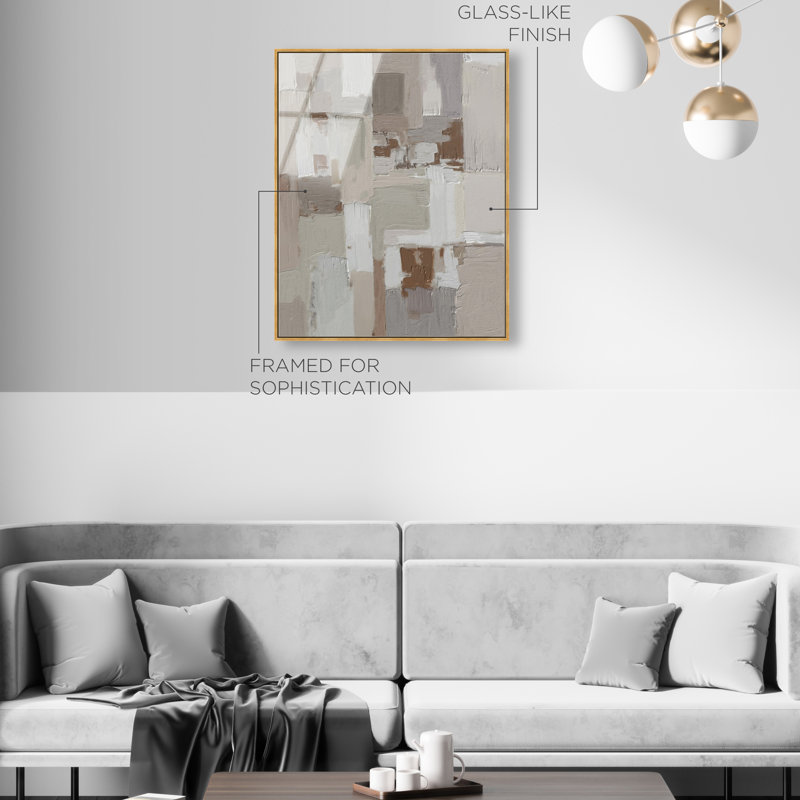in Place High-Gloss Frameless Acrylic Glass Wall Art Abstract Print by Oliver Gal, Ready to Hang, 16 x 20, 17"H x 21"W