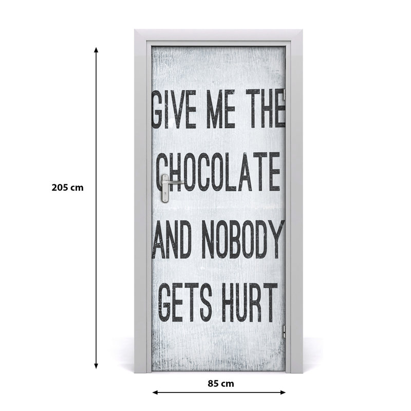 Chocolate Yes Door Decal