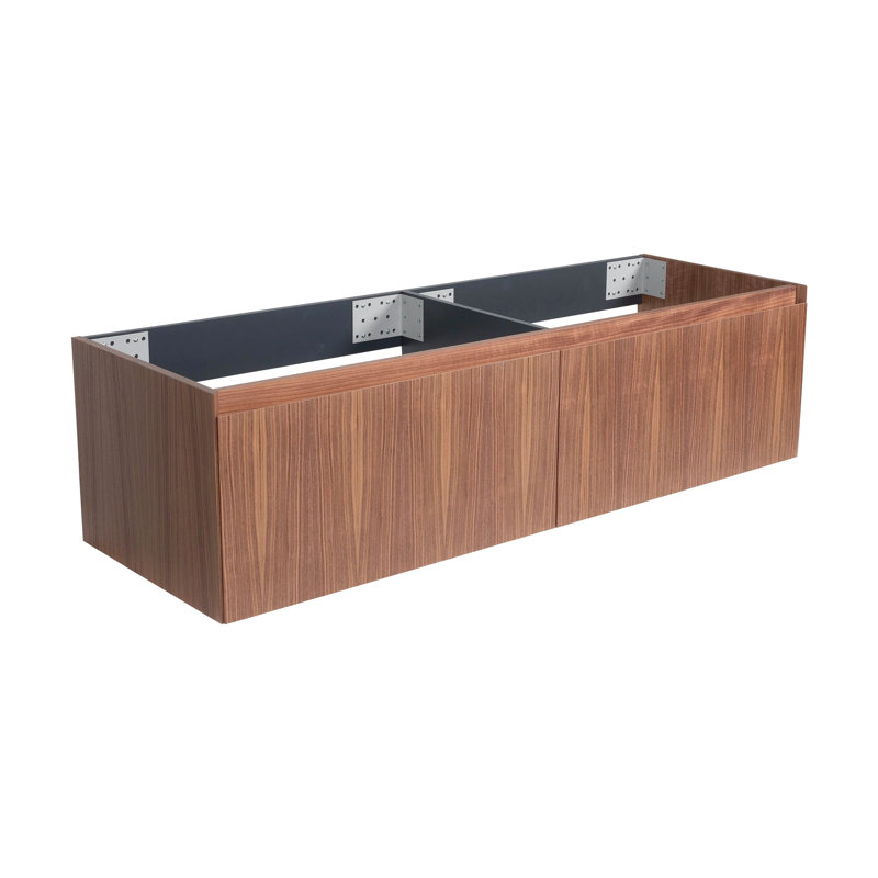 Vanity Premium, Walnut, Wall Mount 72 Without Sink, 72"