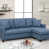 Tissu bleu sélectionné