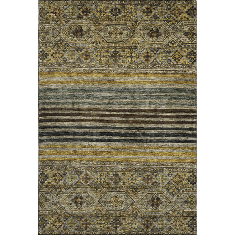 Premium Machine Washable Marasco AMF1641 Stripes Rug