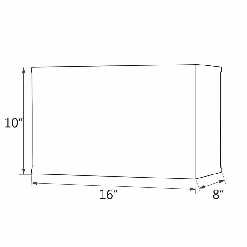 Abat-jour rectangulaire en lin 10 "(araignée), Blanc
