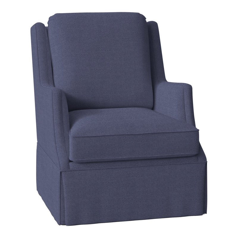 Fauteuil à oreilles pivotant l 31,5 po Savannah, Polyester indigo 8789