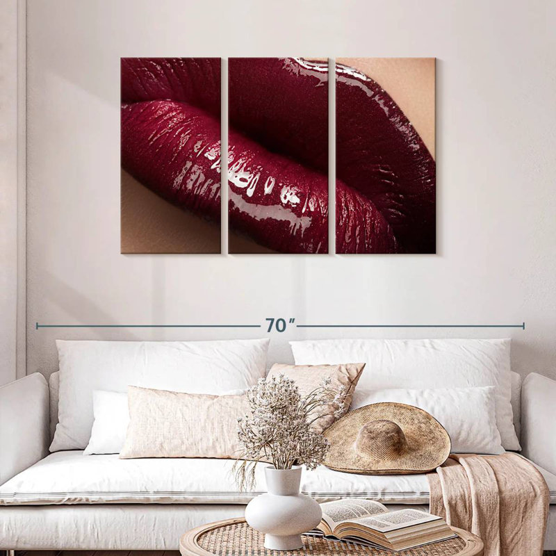 Shuttleworth Glossy Red Lips, 28" H x 45" W