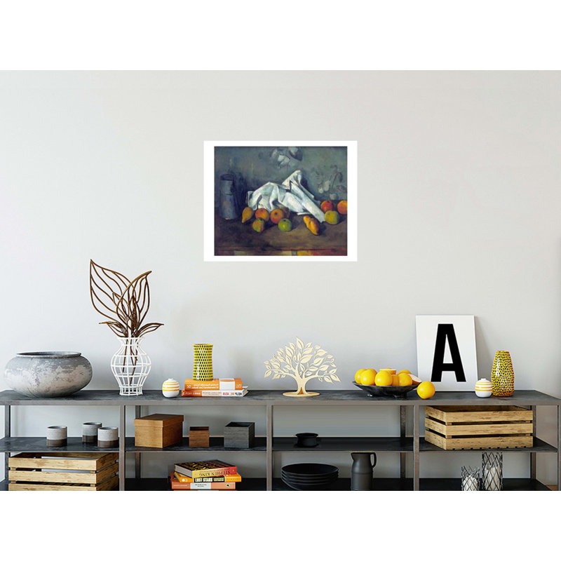 Boîte à lait et pommes Paul Cézanne, H 22 po x l 28 po