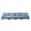 Canapé modulaire 4 places à assise profonde, canapé en chenille, canapé rembourré confortable pour salon, appartement, studio, bureau, bleu chenille-1231264326