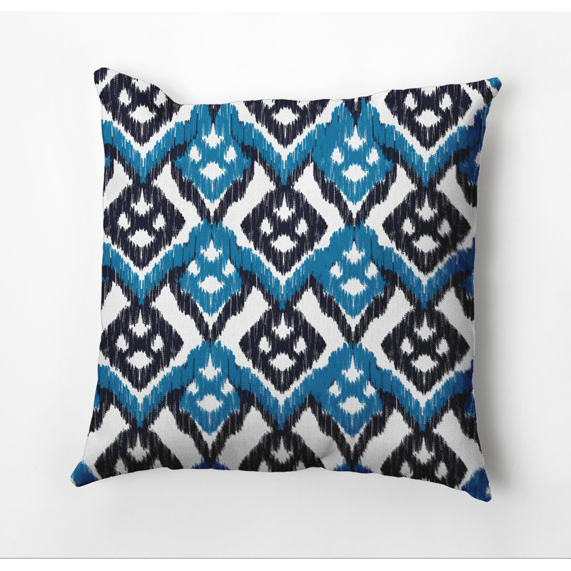 Housse et insert de coussin carré Happy Hippy, Bleu, H 16 po x l 16 po