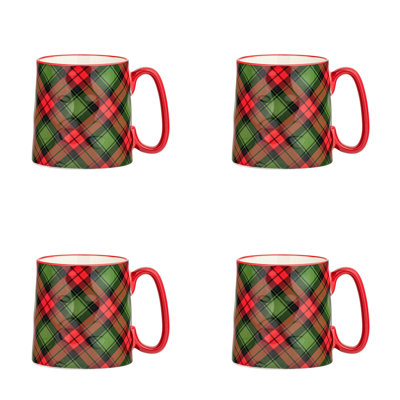 10 Strawberry Street Bella Holiday Mug Plaid