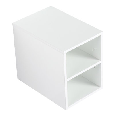 12 Inch Glossy White Small Wall Mounted Storage Shelf Units - For Bedroom, Bathroom, Kitchen Use Shelves For Modern Design