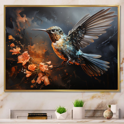Art floral de minuit Melody 4 - Colibri