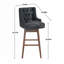 Tabouret de comptoir pivotant avec cadre en bois massif 29,9 po Luthando-265640318